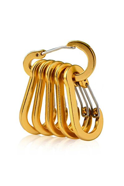 Choice Gold-6Pcs 6pcs Carabiner Clip Aluminum Alloy Keychain Lock Buckle Snap...