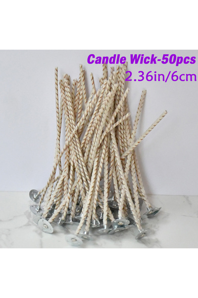 Choice 2.36in-50pc 50pcs/Bag Brown Pure Cotton Soybeans Core Candles Smokeles...