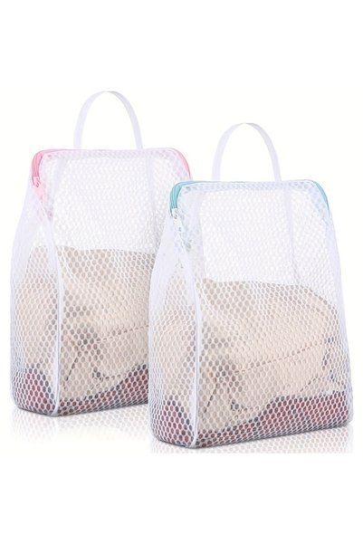 Choice Pink and Blue-2PCS 2pcs Honeycomb Mesh Laundry Bags with Handles,Durab...