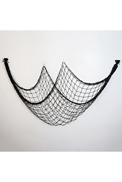 Choice black 39x79in Beach Themed Fish Net Decorations for Pirate, Mermaid, B...