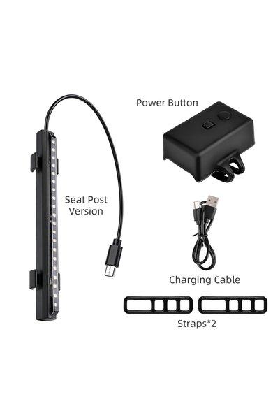 Choice Seat Post Mount ESLNF RGB Flowing Seat Rail Mount Bike Taillight 1200m...