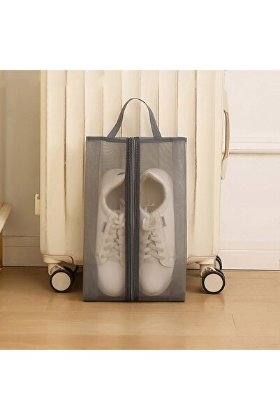 Choice5 Small Grey Dustproof Portable Outdoor Mesh Shoe Bag Breathable Lightw...