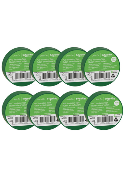Schneider Electric Schneider 8li Yeşil PVC İzole Bant 20mt*19mm 2420106-8