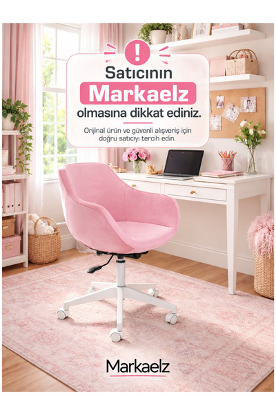 markaelz Monoko Beyaz Ayaklı Çalışma Sandalyesi