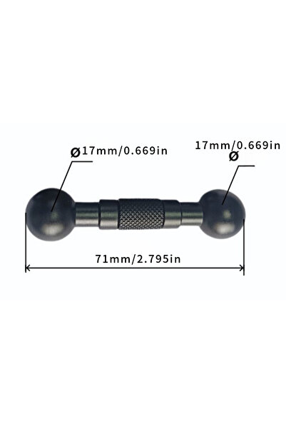 Choice long 17 to 17 13/15/17/20mm Ball Head Adapter Clip Mount for Gopro Act...
