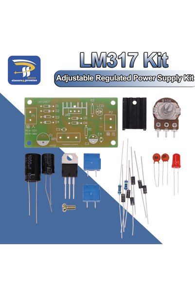 Choice LM317 Adjustable Regulated Power Supply Kit Continuous Adjustable DC P...