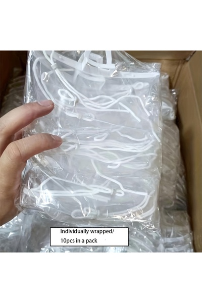 Choice 10pcs 10 pcs anti-fog mask, put saliva Transparent hygiene and safety ...