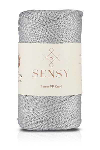 SENSY 3 Mm - 250 gr Polyester Makrome Ipi Açık Gri 120 M Polyester Makrome Ip...