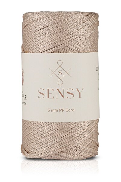 SENSY 3 Mm - 250 gr Polyester Macrame Thread Milk Coffee 120 M Polyester Macr...
