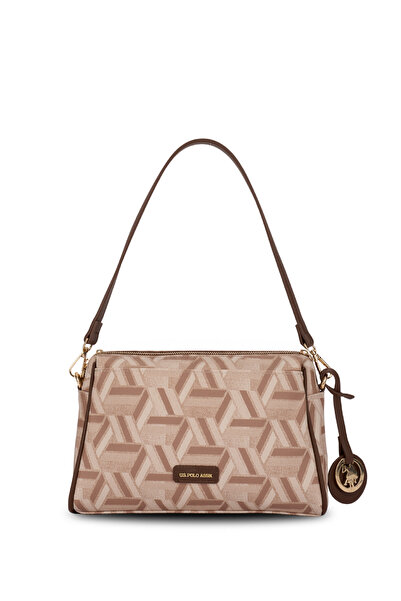 U.S. Polo Assn. K.Beige-A.Brown Women's Shoulder Bag Us26514