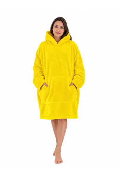 Mulberry Wellsoft Kapşonlu Giyilebilir Tv Battaniyesi Unisex Over Size