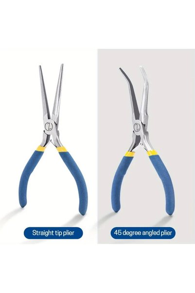 Choice 2pcs 6" Mini Needle Nose Pliers with Comfort Grip Handles, 2PCS Long N...