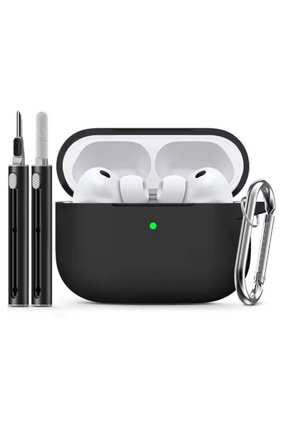 Choice4 Airpods pro3 black for AirPods Pro 3 Case 2025 with Cleaner Kit,Soft ...