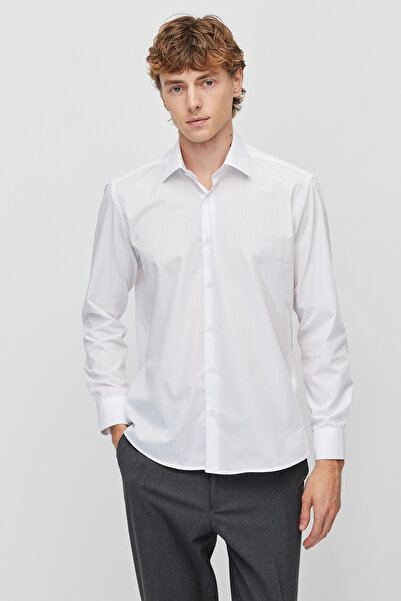 PAULMARK Men's Classic Collar Plain Shirt