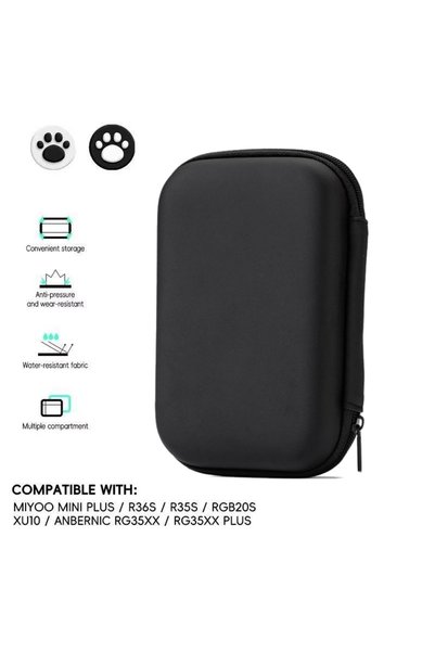 Choice4 Black Bag For R36S/R35XX Game Console Storage Bag EVA Hard Portable P...