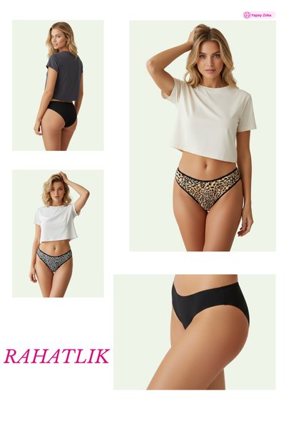 Newlilla 18001-6 Kadın 7'li Leo In Love Bikini Külot Paketi V10