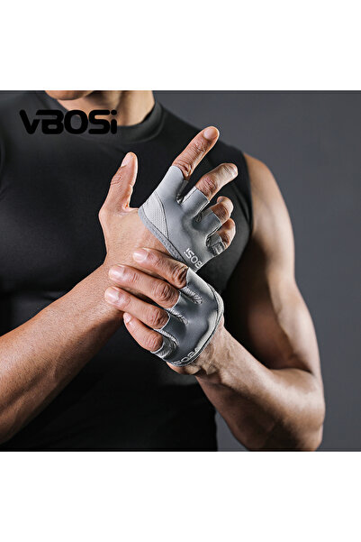choice2 M Grey VBOSi Anti-Slip Four-Finger Sports Gloves – Breathable Trainin...