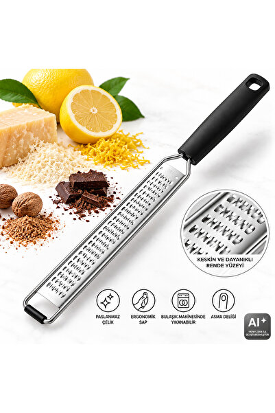 Ege Pastacılık Paslanmaz Çelik İnce Rende | Limon, Peynir, Sarımsak Rendesi (...