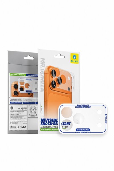 BLUEO iPhone 18 Pro Max Compatible Invisible Shock-Absorbing Lens Module Prot...