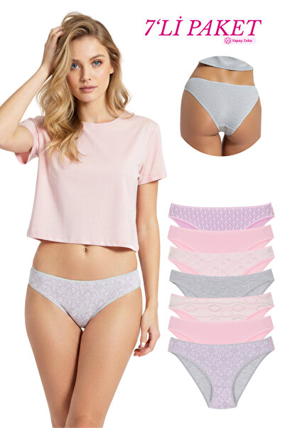 Newlilla 18001-3 Kadın 7'li Pinks Bikini Külot Paketi V7