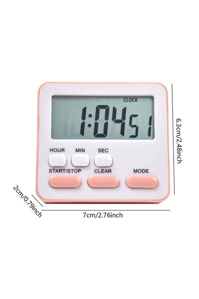 Choice Pink new Digital Kitchen Timer With Large Display 24-Hour Countdown Al...