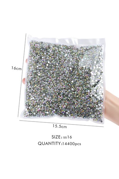Choice AB SS16-14400PCS بالجملة 14400 قطعة / حقيبة كريستال AB بريق أحجار الرا...