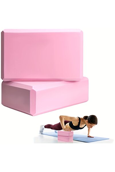 choice2 Pink Set of 2 Yoga Blocks - Made from High-Density Foam, Lightweight,...