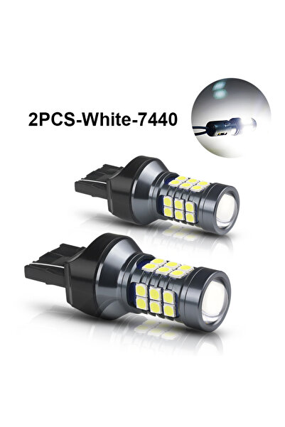 Choice3 2PCS-White-7440 NLpearl 2x T20 LED 7440 WY21W W21W Led Bulbs 7443 W21...