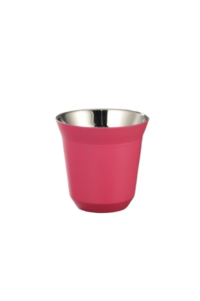 Choice 80ml Rose Red Summer New Simple Flat Bottom Cup Stainless Steel Double...
