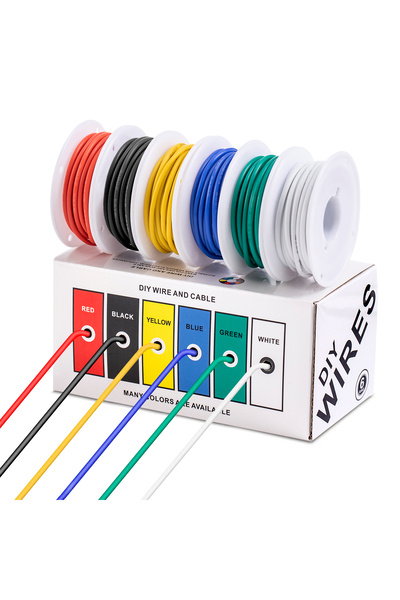 Choice1 24 AWG 60m 16/18/20/22/24/26/28 AWG Electric Wire, 6 Colors Stranded ...