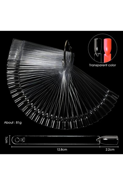 Choice GJ-SXSK-FTJ-Clear 50Pcs False Nail Display Sticks Clear Nature Color C...