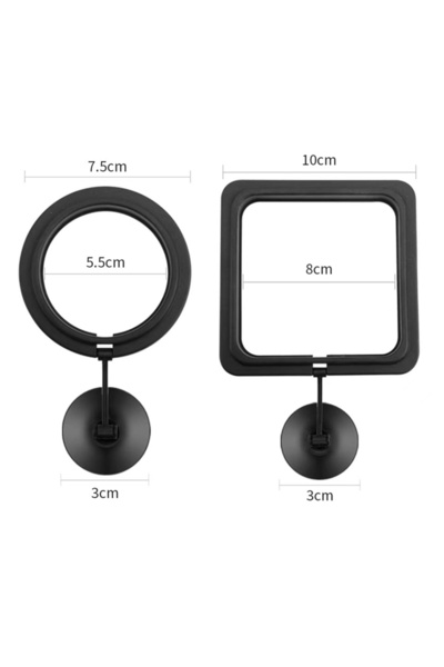 choice2 black 2pcs Aquarium Feeding Ring Fish Tank Station Floating Food Tray...