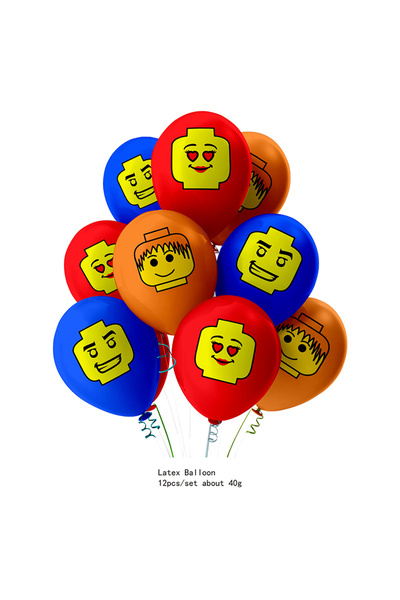 Choice 12INCH balloon 12pcs A Building Block Party Balloon 12 Inch Latex Ball...