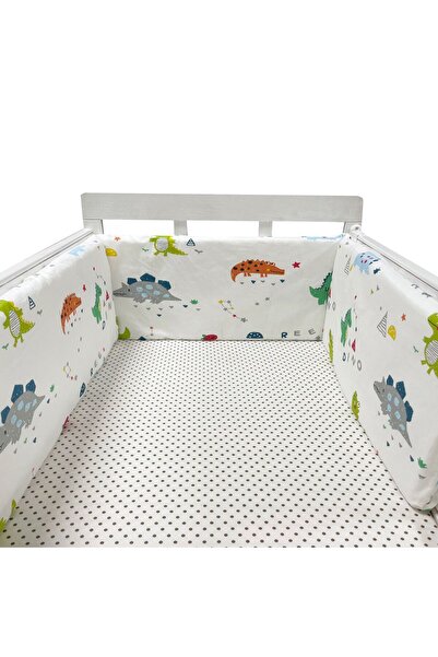 Choice سرير أطفال HKL Nordic Stars بتصميم سحاب ووسادة محيطية قطعة واحدة، مزود...