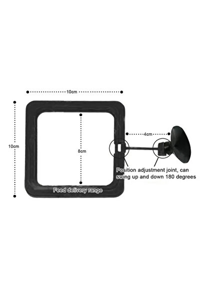Choice5 Black Square Aquarium Feeding Ring Fish Tank Station Floating Food Tr...
