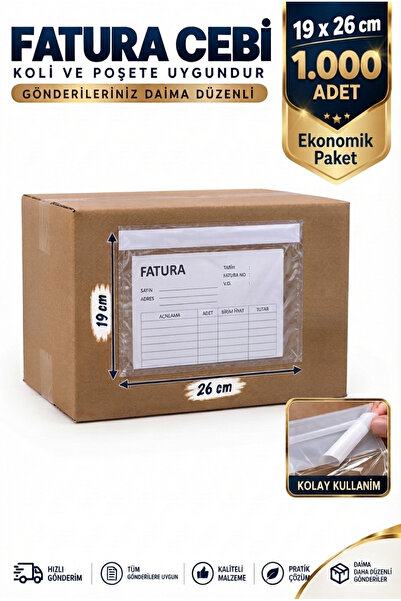 erfa plastik ambalaj 1984'den beri Kargo Fatura Cebi 19x26 Cm 1.000 Adet Karg...