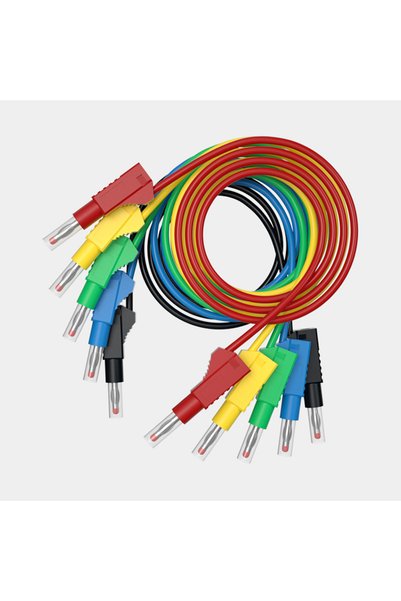 Choice 5colours 5-Pack High-Quality Safety Jump Cable 4mm Banana Plug Multime...