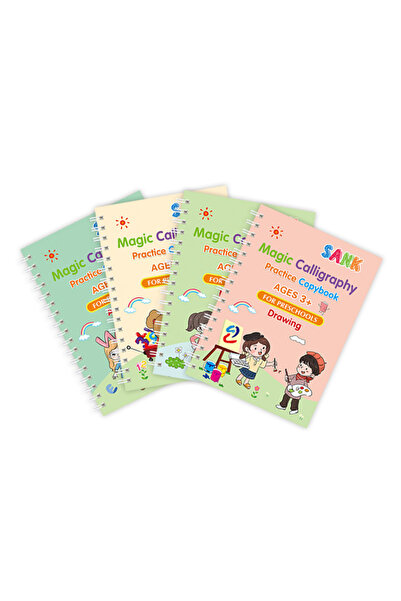 Choice 4pcs set Sank Magic Practice Copybook Pen Preschools Kids Calligraphy ...