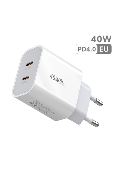 Choice EU Plug PD 40W Type C Charger Dual USB C Mobile Phone Charger EU/UK/US...