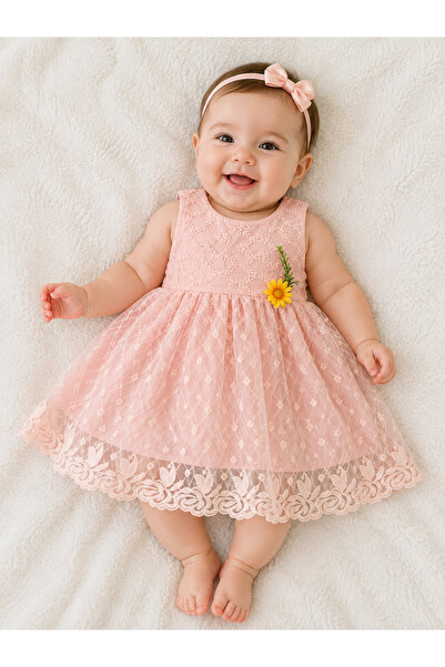 Petite Ponpon Baby فستان Pompom Baby Girl هدية لحديثي الولادة فستان Mevlüt
