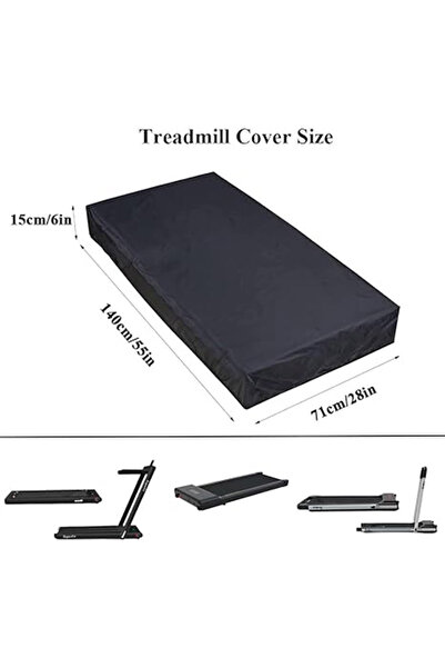 Choice 140x71x15cm black Oxford Cloth Treadmill Cover Dustproof Walking Foldi...