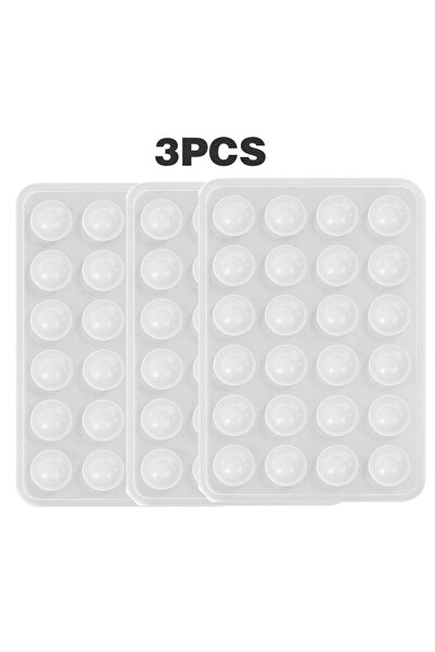 choice2 white 3PCS Silicone Suction Cup Phone Holder,Double Sided Suction Hol...