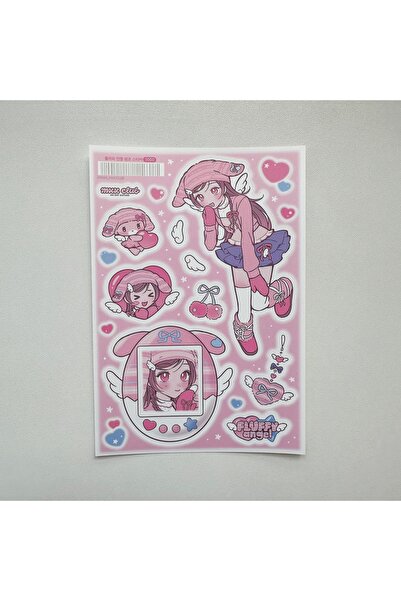 choice2 04 1/9PCS Korean Sweet Cool Girl Stickers Cute Cartoon Anime Girl Sti...