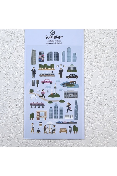 Choice1 1105-city Korean Import Suatelier European Travel City Seoul Stickers...