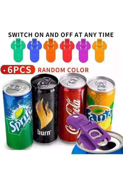 Choice 6PCS 1/3/6/12pcs Multi Colored Beverage Can Opener and Protective Lid ...