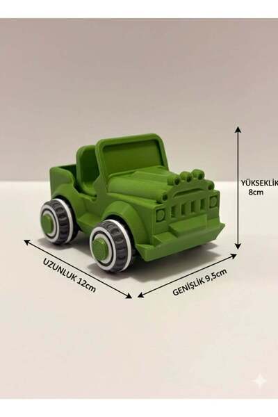 Hareketli Tekerlekli Safari Jeep - 12 cm Dayanıklı Oyuncak Araba