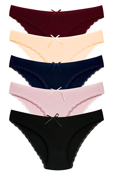 Newlilla 1101 Bikini Kadın T. Dantelli Külot Paketi V31