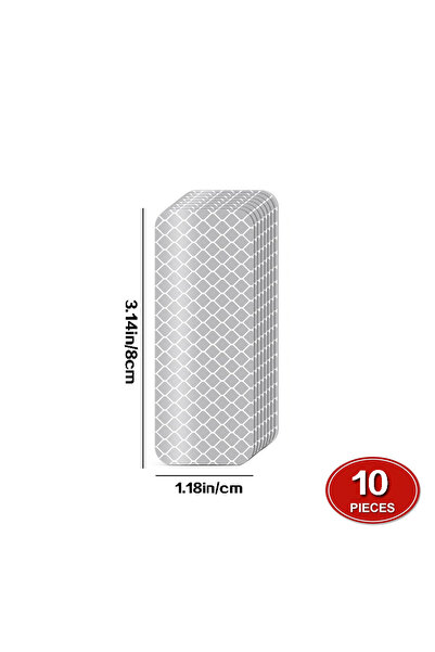 Choice WHITE 10 Reflective Stickers, Warning Safety Reflective Stickers, Pet ...