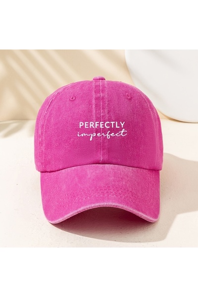 Choice5 Adjustable Rose Red 1pc Vintage "Perfectly Imperfect" Washed Baseball...