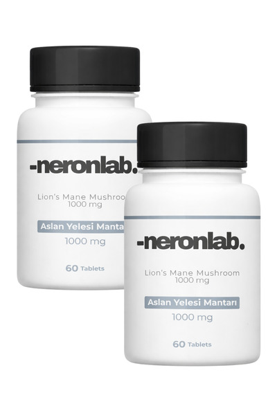 neronlab Lion's Mane Mushroom 1000 Mg 60 Tablet Aslan Yelesi Mantarı (Hericiu...
